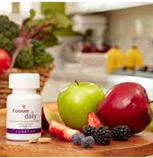 Natural wellness guide with fresh apples and supplements